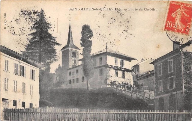 Cpa 73 Saint Martin De Belleville Entrance Du Chef Place