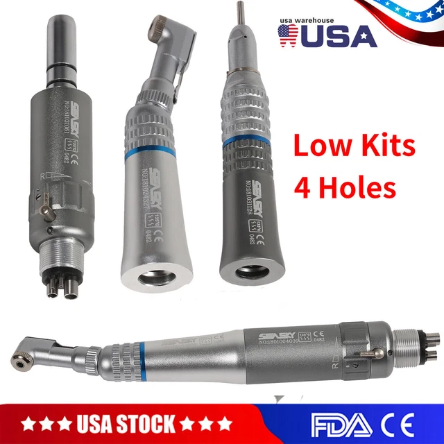 Dental slow low speed contra angle handpiece straight air motor 2/4holes ns