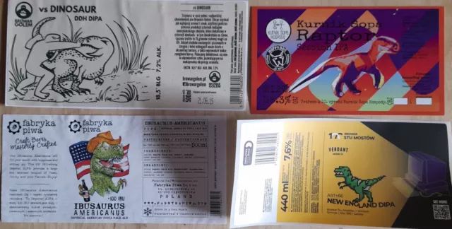 Beer label x 10 - dino