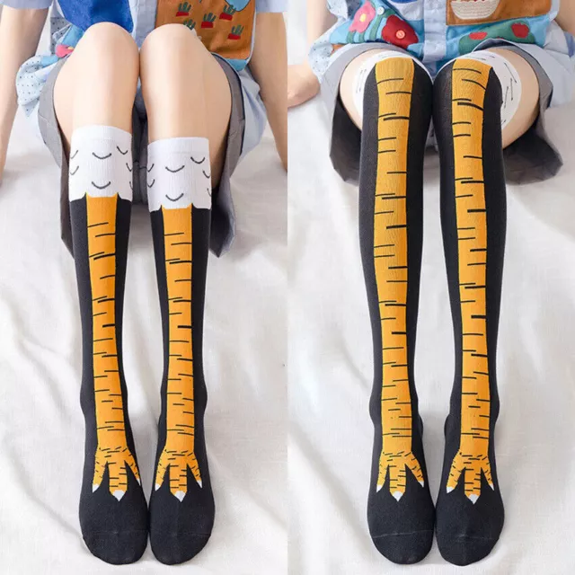 Funny Ostrich socks Fun knee socks Cute long leg socks, Cute children's socks