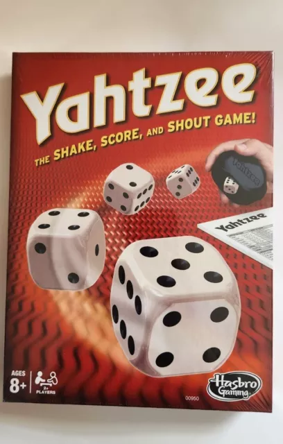 Yahtzee Shake Score and Shout Game Hasbro Dice Game Age 8+ New