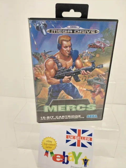 Mercs Sega Mega Drive Game Testato Con Cartuccia Pulita Manuale Usurata Manuale