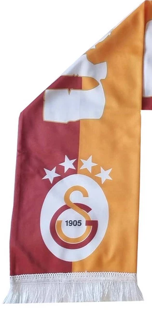 Galatasaray Fan Schal - 5 Sterne Champions Schal In Gelb-Rot