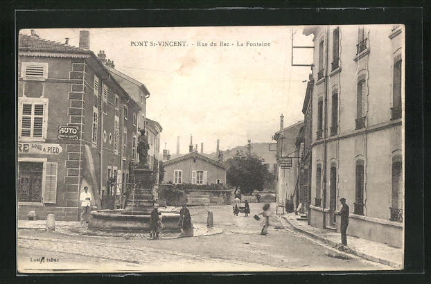 CPA Pont-Saint-Vincent, Rue du Bac - La Fontaine