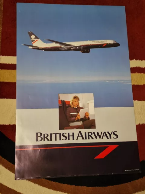 5x British Airways Vintage Authentic 1980s Promotional Posters Boeing 757