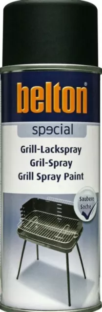 Spray Pintura Alta Temperatura 650°C Negro Mate 400ML Belton