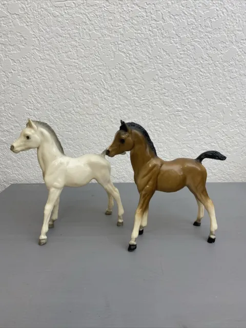 Vintage Breyer Model Horse Pair of Foals (Lot of 2)  6 1/2 Inch high