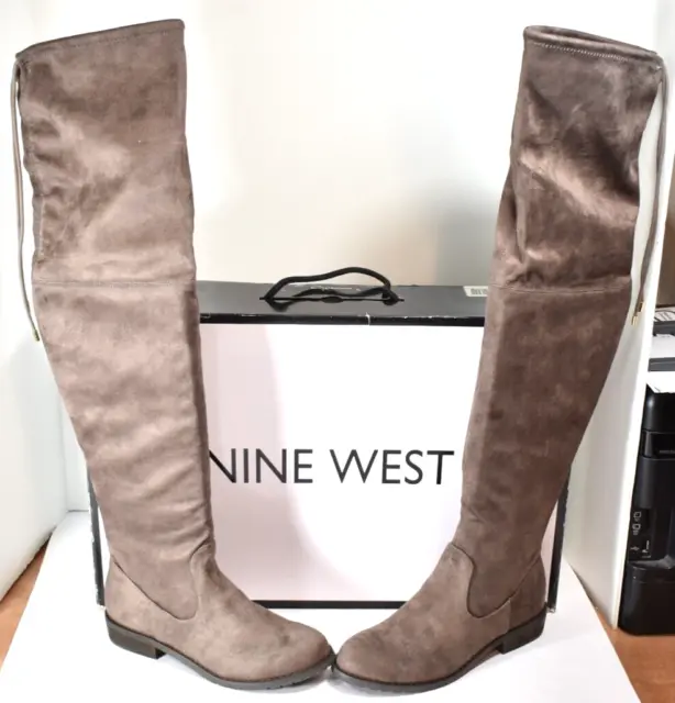 Women's Nine West Brown/Mushroom Nolita Over The Knee Boots  7 M   NIB