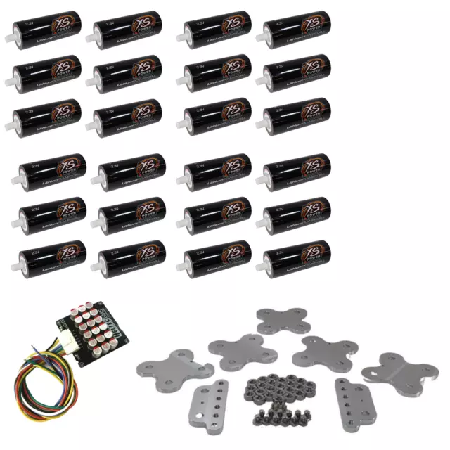 XS Power 24pk of 40 AH Lithium Cells 2.3v + (4) Balancers & (2) 12 Lug Buss Bars