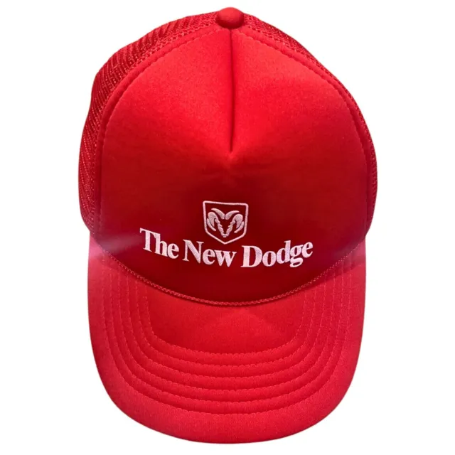 The New Dodge Hat Vintage Red Ram Logo Adjustable Ball Cap Truck Car Auto Dealer