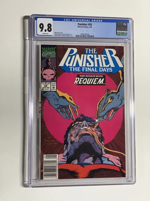 Punisher 59 cgc 9.8 Newsstand Edition Marvel 1992