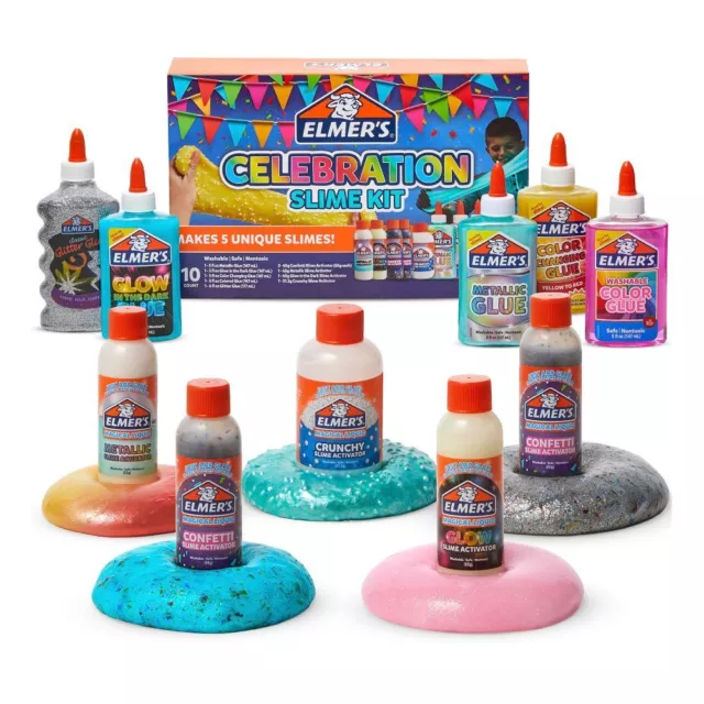 NEW Elmer's Celebration Slime Kit By Spotlight