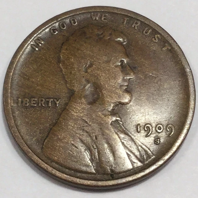1909-S Lincoln Wheat Cent Penny Beautiful Coin Rare Date