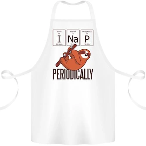 I Nap Funny Periodic Table Sloth Geek Sleep Cotton Apron 100% Organic