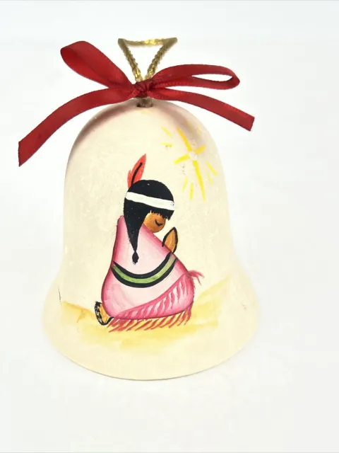 Ted De Grazia Bell Christmas star with child praying 2.5”