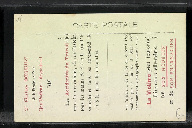 CPA Argenteuil, Rue Pasteur à la Colonie, Maison du Docteur Bérault, Goth style 2