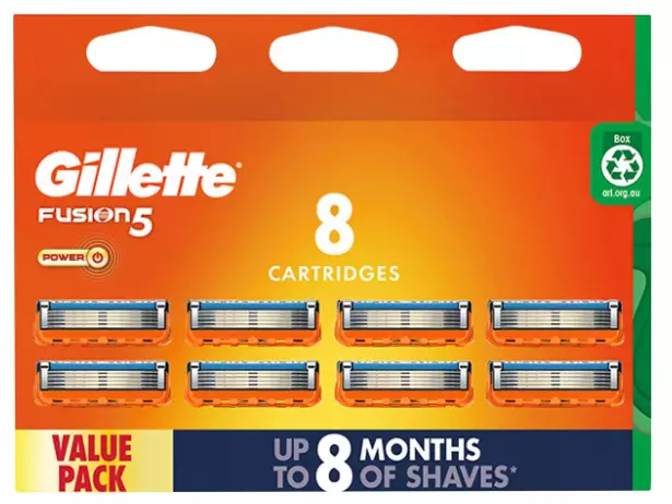 Genuine Gillette Fusion5 Power Value Pack 8 Shaving Blades Cartridges Fusion 5