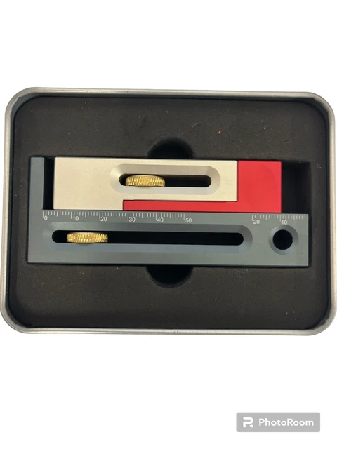 Table Saw Slot Adjuster Mortise and Tenon Tool Movable Measuring Block Length