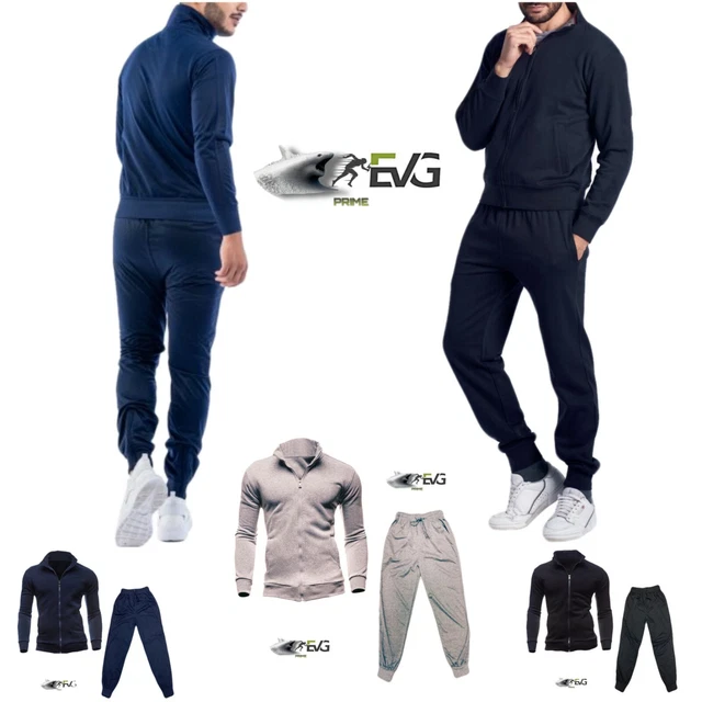 Tuta Leggera Uomo Primaverile Cotone Aperta Completo Casa Sport Corsa Lavoro Evg