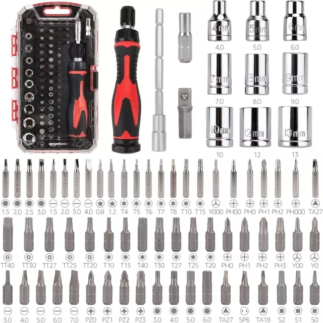 Set Chiavi a Cricchetto e Cacciaviti di Precisione 73 pezzi Cacciavite Magnetico