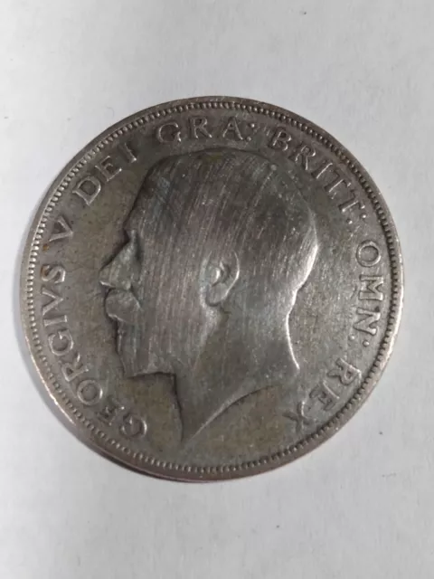 Great Britain 1923 Half Crown Coin King George V  50 % Silver
