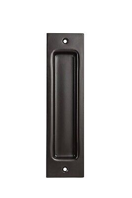 National Hardware 8" Flush Door Pull. Finish is Oil Rubbed Bronze.
