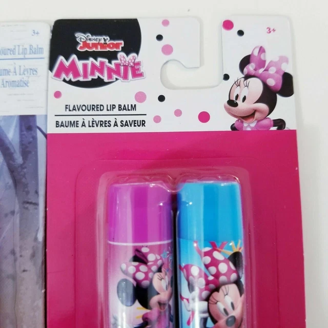 2 pack DISNEY FROZEN II Minnie Mouse Blueberry Cotton Candy Flavored Lip Balm 4