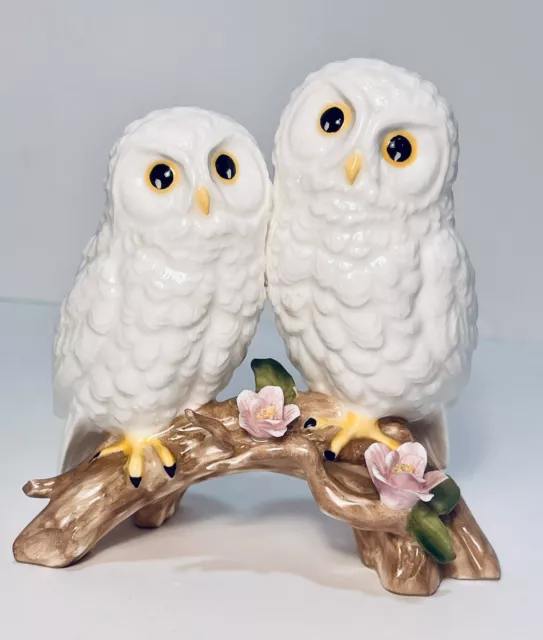 Vintage Towle Fine Bone China Owls Figure Sweet Owl Couple Figurine