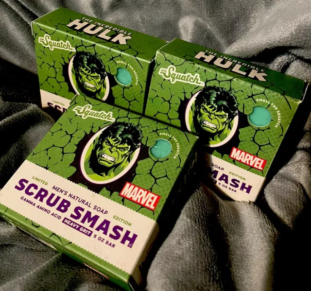 New Dr. SQUATCH hulk Scrub Smash Limited Edition Soap Bar
