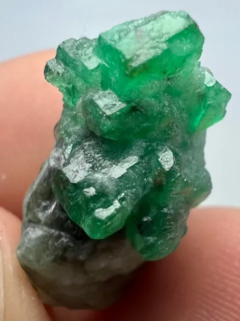 Well Terminated Amazing Top Green Swat Emerald Crystals On Matrix @PAK. 15.5 CT