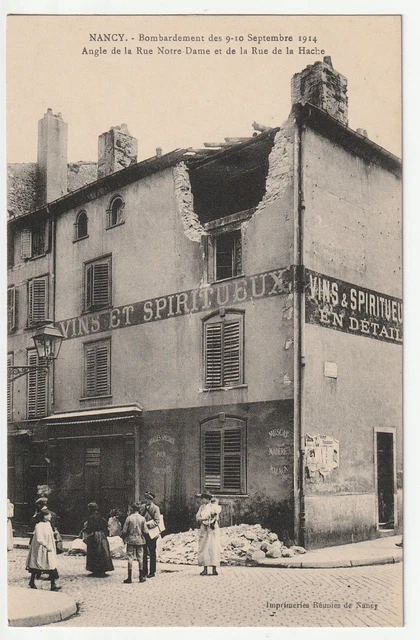 NANCY - Meurthe & Moselle - CPA 54 - Bombardements Guerre - Rue de la Hache