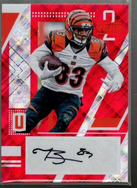 A3732- 2017 Panini Unparalleled An 2 Autographes Rouge #21 Tyler Boyd Auto / 49