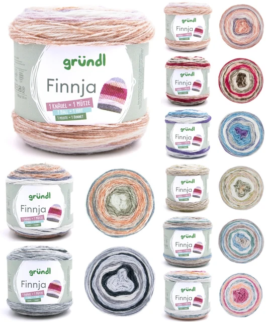 150g Gründl Finnja - weiche Wolle Garn Stricken Häkeln Farbverlauf (53,27€/kg)