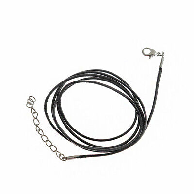 Collar de cable de cera negro 36" Plus extensor - 3 mm - 4 collares - N284