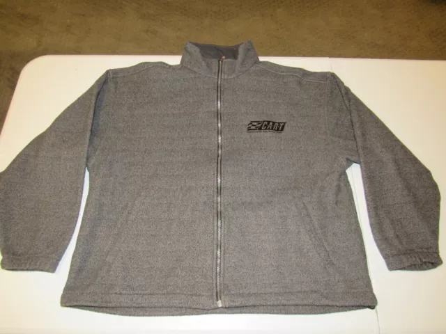 CART Indycar Series Men's Gray Zip Up Long Sleeve Fleece Jacket Size XL