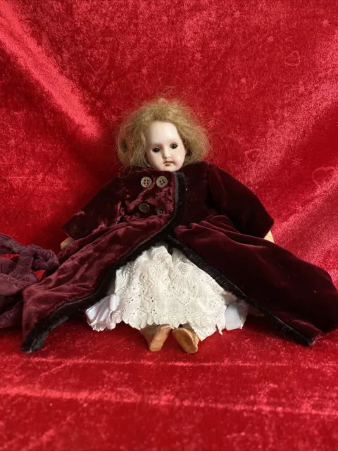 Lovely Antique Bisque Headed Doll, Lovely Clothes  c 1920