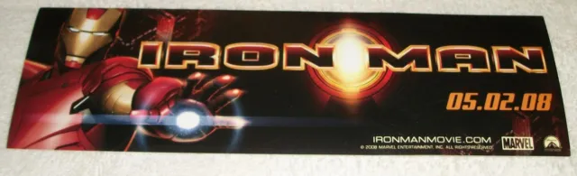 Rare Marvel Comics Iron Man The Movie 2008 promo bumper sticker