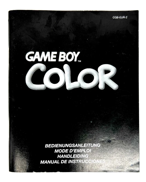 Notice pour console GBC Nintendo Game Boy Color Mode d'emploi CGB-EUR