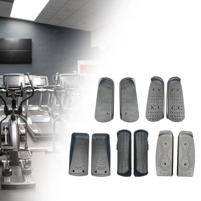 2 Pédales Elliptiques Légères Pour Stepper Ou Machine D'exercice - En Plastique Noir, Design Compact