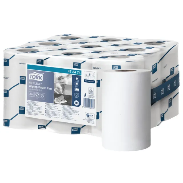 Tork Reflex M3 Wiping Paper Plus 2-Ply 200 Sheets Pack of 9 473474