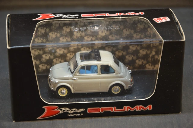Modèle Réduit Brumm Fiat 500D Ouvert Vert Clair 1960-1963 - échelle 1/43, Référence R404-13, Neuve