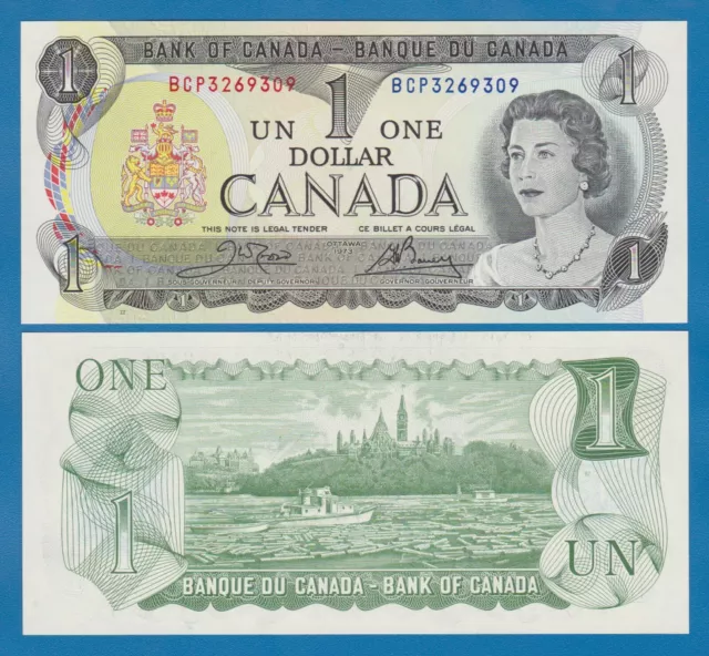 CANADA 1 Dollar P 85c 1973 UNC Sign Crow - Bouey  85 c Queen Elizabeth II