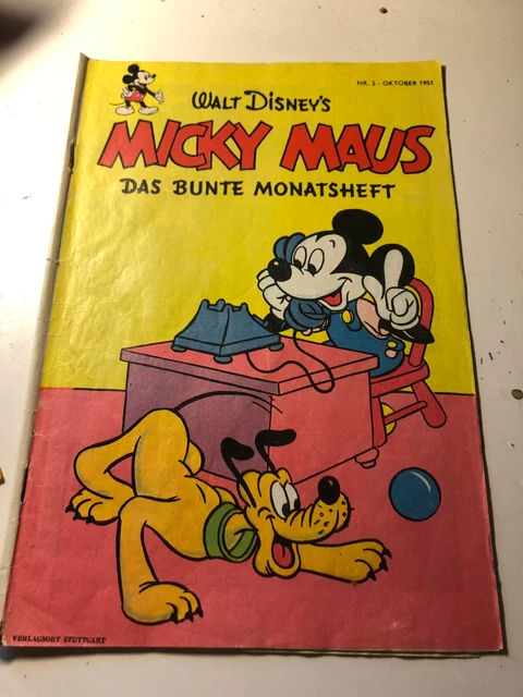 Comic Micky Maus Das bunte Monatsheft Nr. 2 Oktober 1951 wohl Nachdruck