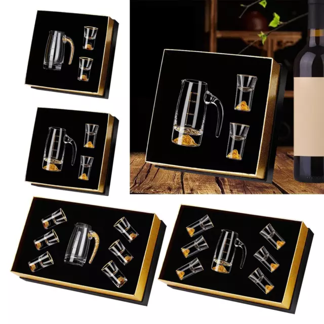 Distributeur de vin Gold Foil Cup  Set pour hommes Coffret cadeau de