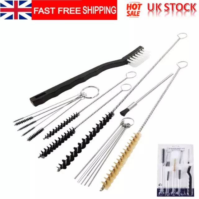 Cleaning Brush Needles Tool Kit For Airbrush Paint Spray Gun Nozzle Tip Air Cap