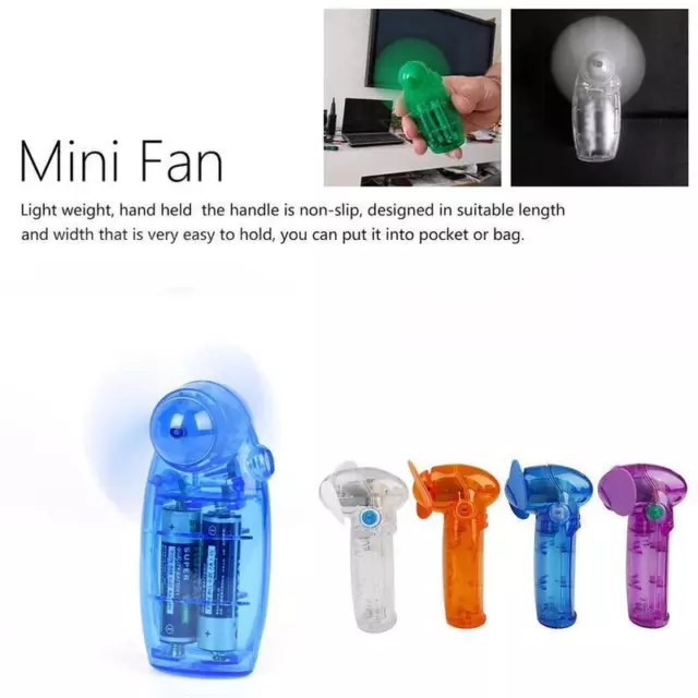 Mini Hand Held Pocket Fan Portable Battery Operated Hot Fan Sale Summer *~