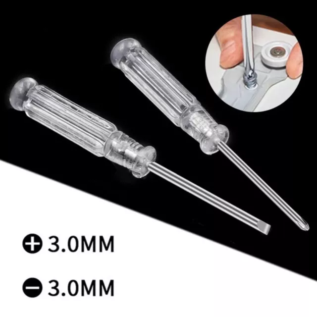 Steel Slotted Screwdriver Transparent Handle Hand Repair Tools Screwdriver  Toy