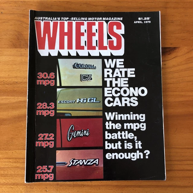 VINTAGE WHEELS CAR Magazine April 1979 Toyota Ford Holden Nissan