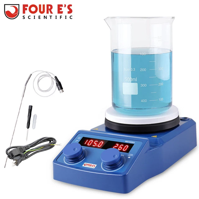5 Inch Magnetic Stirrer 110V LED Digital with Heating Lab Hotplate Mixer 600W US