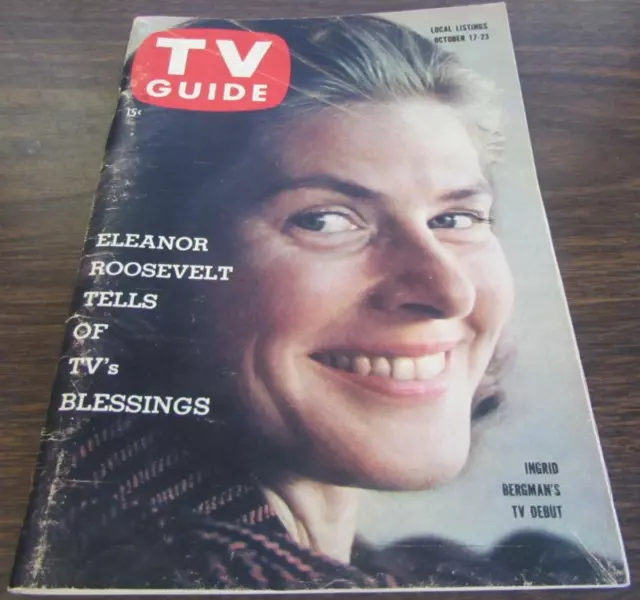 Vintage Tv Guide - Oct. 17Th 1959  - Ingrid Bergman's Tv Debute - Very Good